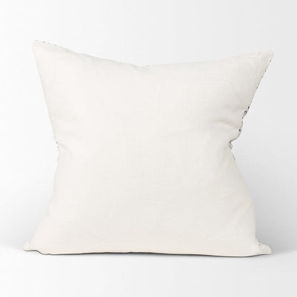 Mercana - Jayden Cream w/ Black Print Linen Square Decorative Pillow Cover - 70313 view 4
