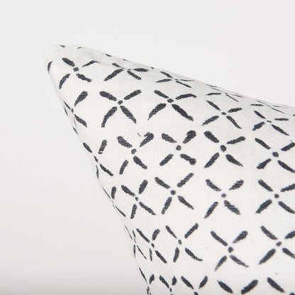 Mercana - Jayden Cream w/ Black Print Linen Square Decorative Pillow Cover - 70313 view 5