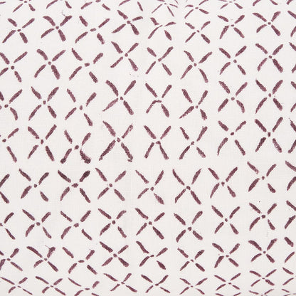 Mercana - Jayden Cream w/ Merlot Print Linen Lumbar Decorative Pillow Cover - 70312 view 6