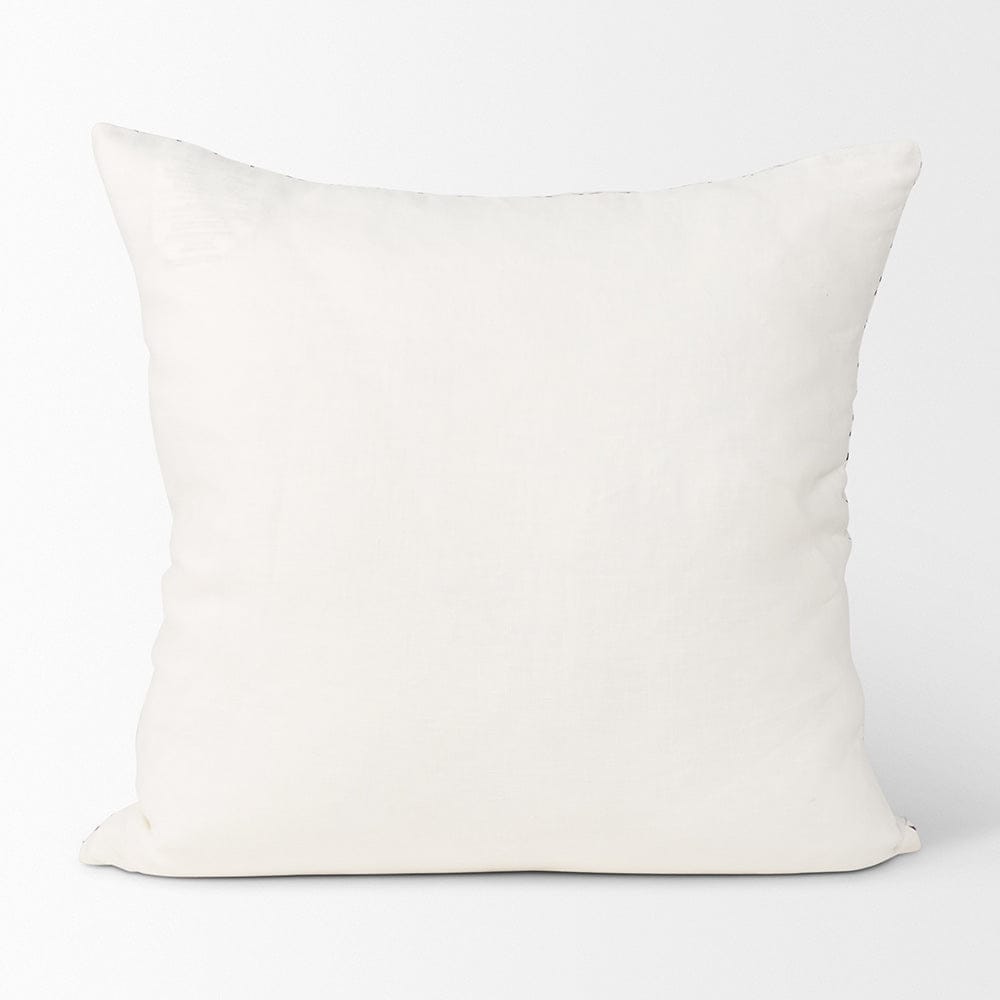 Mercana - Jayden Cream w/ Merlot Print Linen Square Decorative Pillow Cover - 70311 view 4