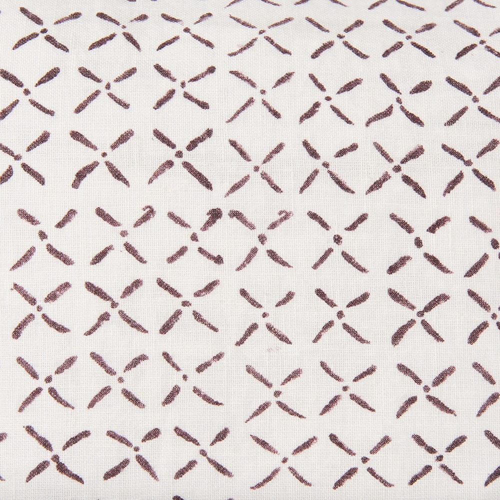 Mercana - Jayden Cream w/ Merlot Print Linen Square Decorative Pillow Cover - 70311 view 6