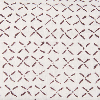 Mercana - Jayden Cream w/ Merlot Print Linen Square Decorative Pillow Cover - 70311 view 6