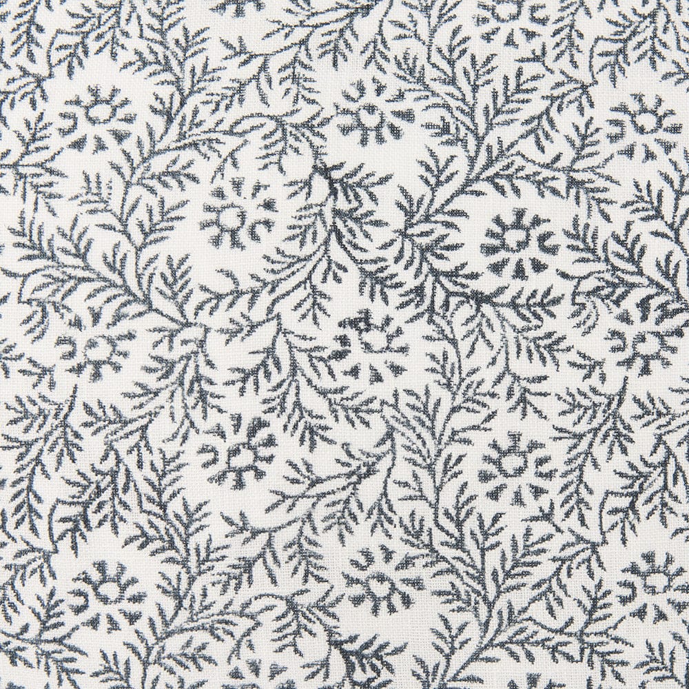 Mercana - Jayne Cream w/ Indigo Print Linen Lumbar Decorative Pillow Cover - 70318 view 6