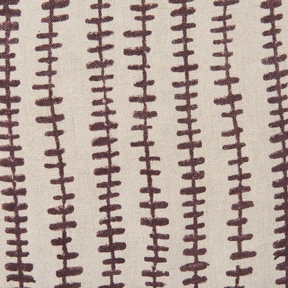 Mercana - Jenna Beige w/ Merlot Print Linen Square Decorative Pillow Cover - 70323 view 6