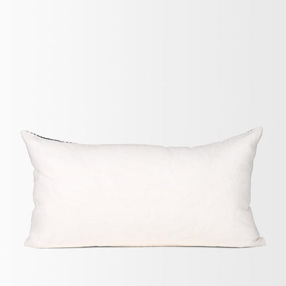 Mercana - Jenna Cream w/ Black Print Linen Lumbar Decorative Pillow Cover - 70322 view 4