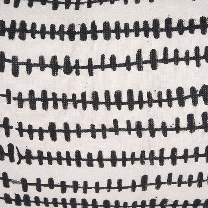 Mercana - Jenna Cream w/ Black Print Linen Lumbar Decorative Pillow Cover - 70322 view 6