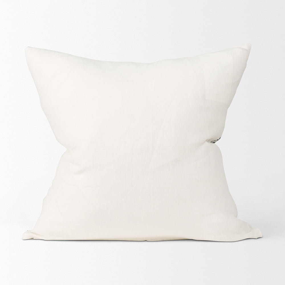 Mercana - Jenna Cream w/ Black Print Linen Square Decorative Pillow Cover - 70321 view 4