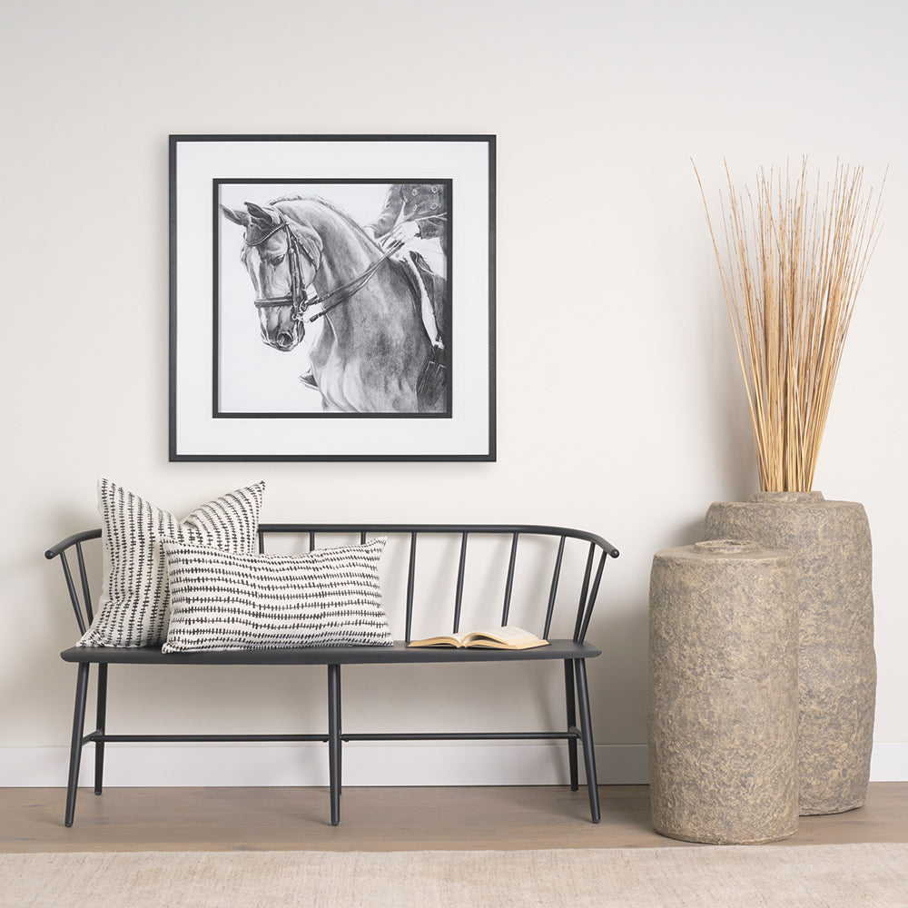 Mercana - Jenna Cream w/ Black Print Linen Square Decorative Pillow Cover - 70321 view 8