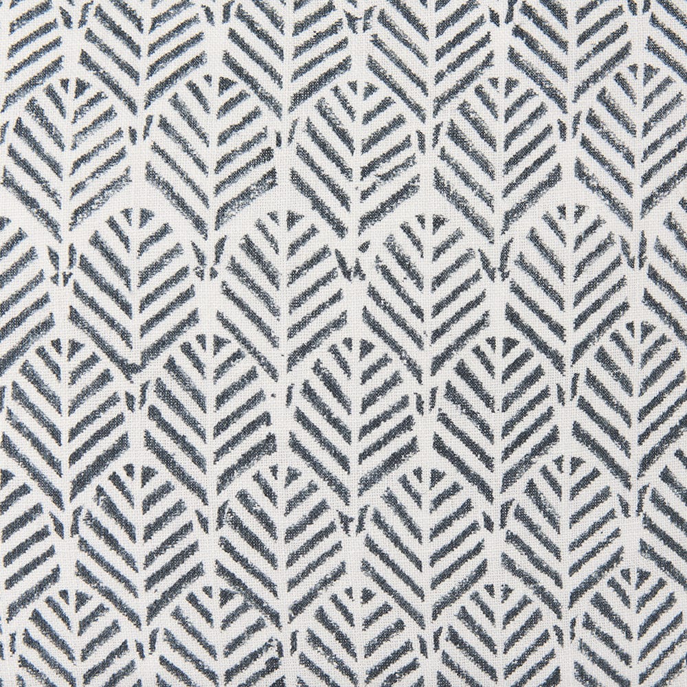 Mercana - Jennelle Cream w/ Indigo Print Linen Square Decorative Pillow Cover - 70319 view 6
