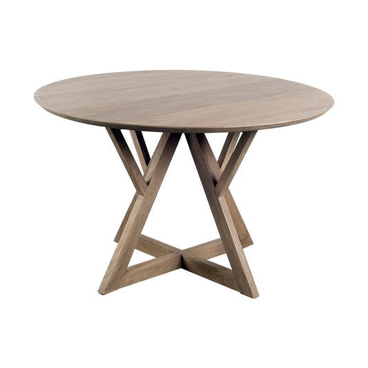 Mercana - Jennings II 48" Round Brown Solid Wood Table Top & Base Dining Table - 67492 view 1