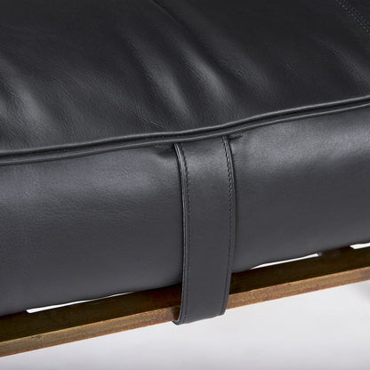 Mercana - Jessie 55L x 16W Black Leather Seat W/Gold Metal Base Accent Bench - 69061 view 6