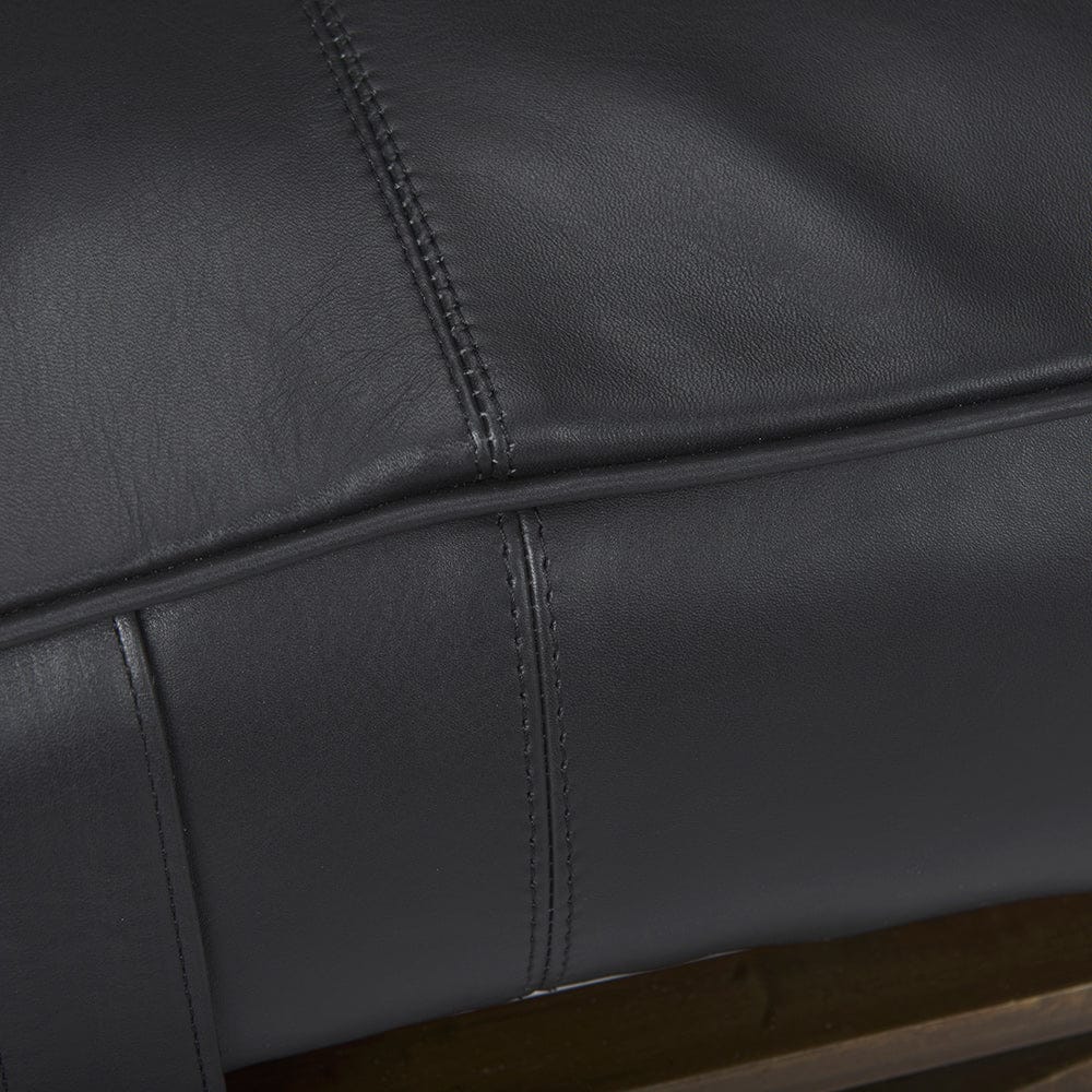 Mercana - Jessie 55L x 16W Black Leather Seat W/Gold Metal Base Accent Bench - 69061 view 7