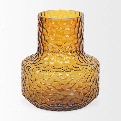 Mercana - Jolene Short Amber Glass Vase - 70366_CLOSEOUT view 2