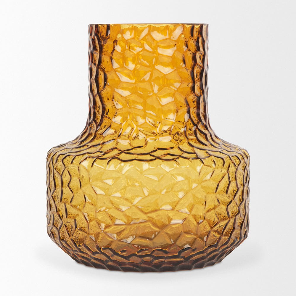 Mercana - Jolene Short Amber Glass Vase - 70366_CLOSEOUT view 3