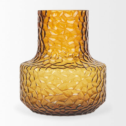 Mercana - Jolene Short Amber Glass Vase - 70366_CLOSEOUT view 3