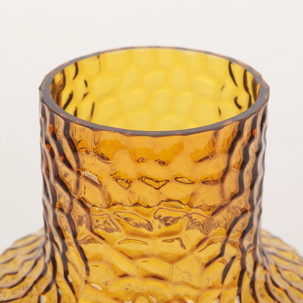 Mercana - Jolene Short Amber Glass Vase - 70366_CLOSEOUT view 4