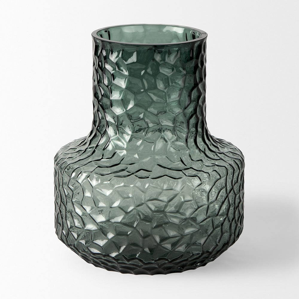 Mercana - Jolene Short Green Glass Vase - 70364 view 2