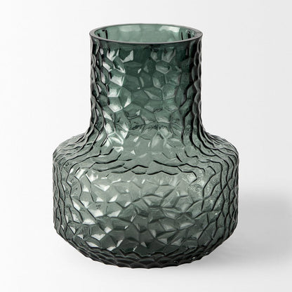 Mercana - Jolene Short Green Glass Vase - 70364 view 2