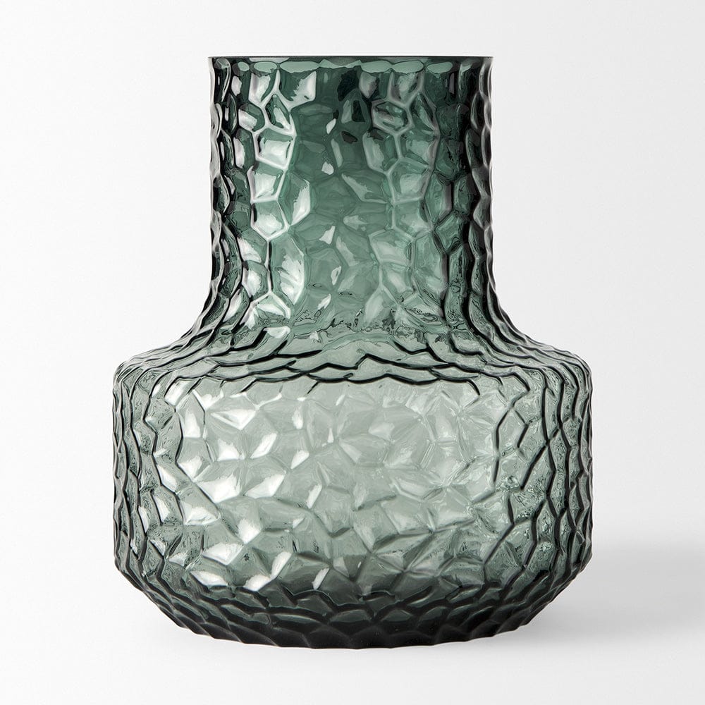 Mercana - Jolene Short Green Glass Vase - 70364 view 3