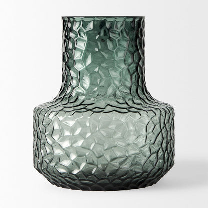 Mercana - Jolene Short Green Glass Vase - 70364 view 3