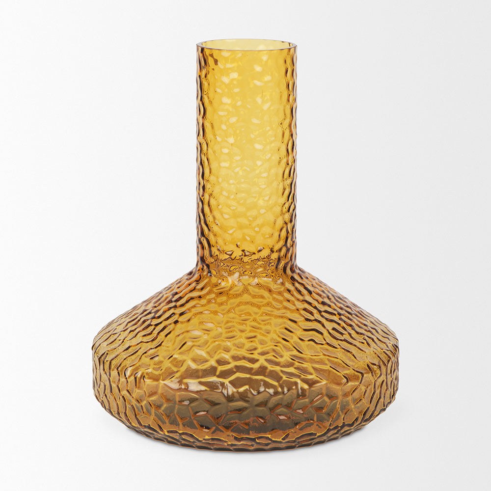 Mercana - Jolene Tall Amber Glass Vase - 70367 view 2
