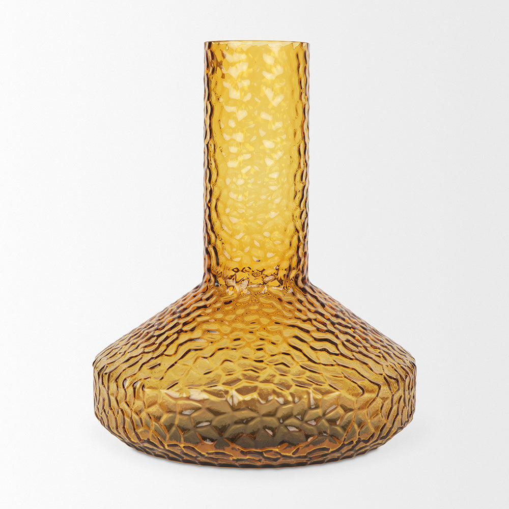 Mercana - Jolene Tall Amber Glass Vase - 70367 view 3