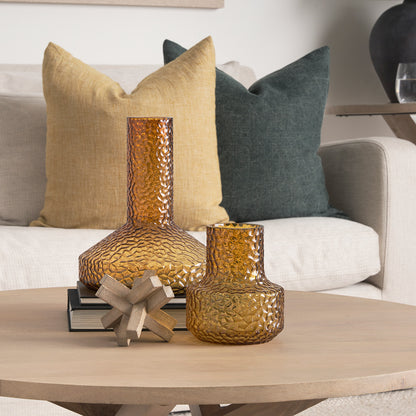 Mercana - Jolene Tall Amber Glass Vase - 70367 view 8