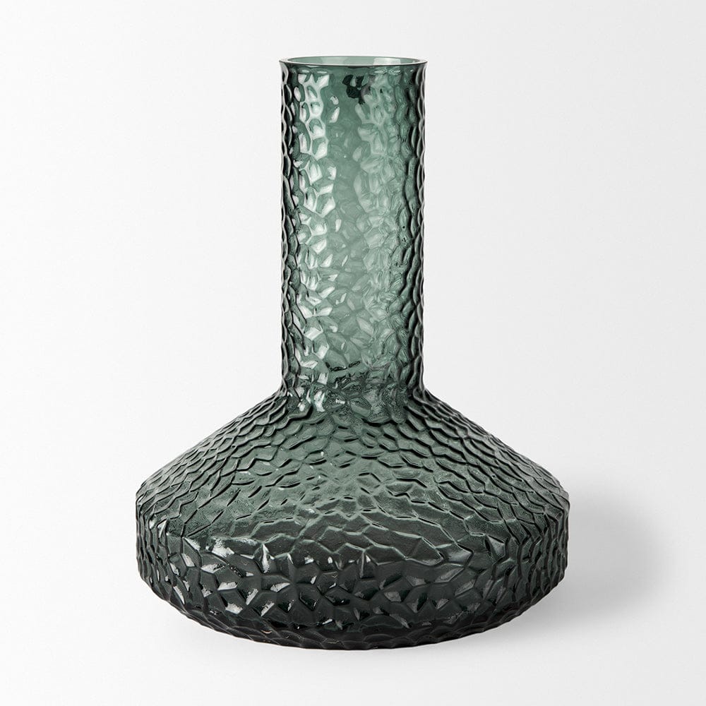 Mercana - Jolene Tall Green Glass Vase - 70365_CLOSEOUT view 2