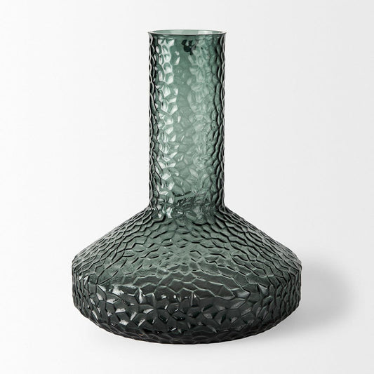 Mercana - Jolene Tall Green Glass Vase - 70365_CLOSEOUT view 2