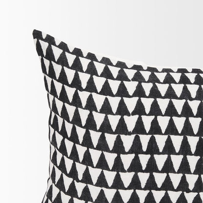 Mercana - Jolie Cream w/ Black Print Linen Lumbar Decorative Pillow Cover - 70310 view 5