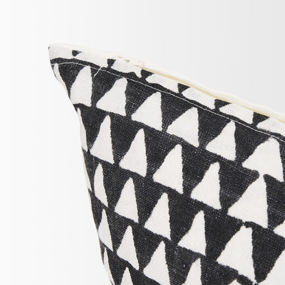 Mercana - Jolie Cream w/ Black Print Linen Lumbar Decorative Pillow Cover - 70310 view 7
