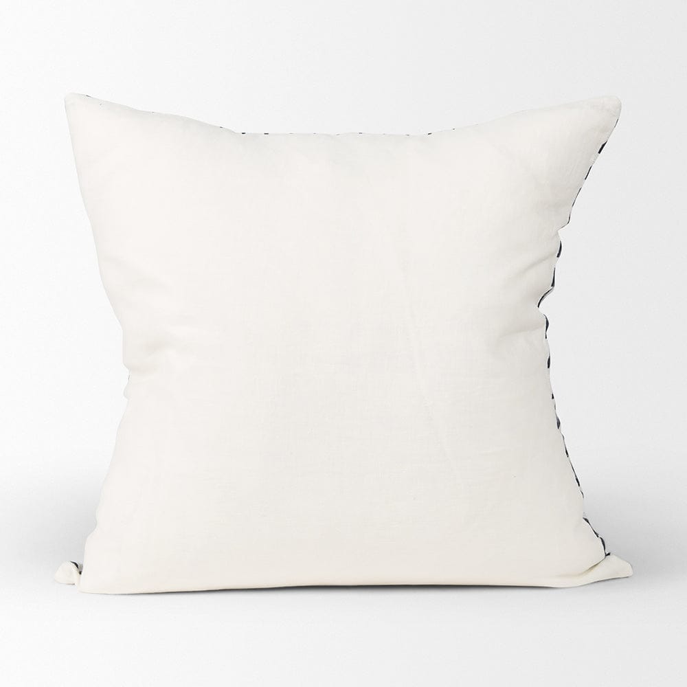 Mercana - Jolie Cream w/ Black Print Linen Square Decorative Pillow Cover - 70309 view 4