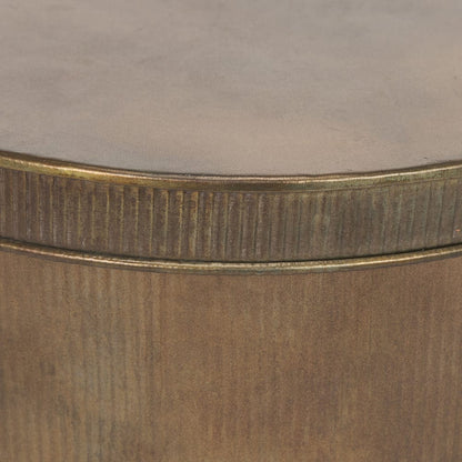 Mercana - Josephine Round Antique Gold Metal Box (Set of 2) - 70518 view 5