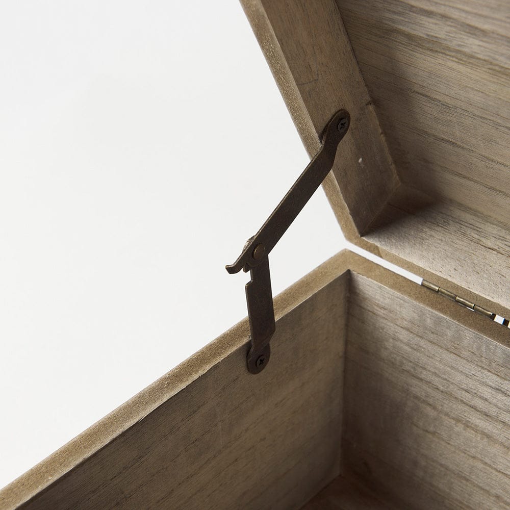 Mercana - Josh 15.9L x 11.6W x 8.3H Set Of Two Light Brown Wood W/ Metal Detail Boxes - 69526 view 6
