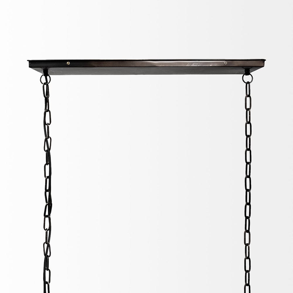 Mercana - Josie 42"x14.5"x20" Natural Wood Chassis Six Light Chandelier - 68981_CLOSEOUT view 3
