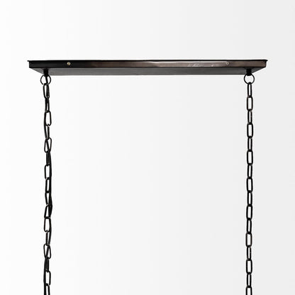 Mercana - Josie 42"x14.5"x20" Natural Wood Chassis Six Light Chandelier - 68981_CLOSEOUT view 3