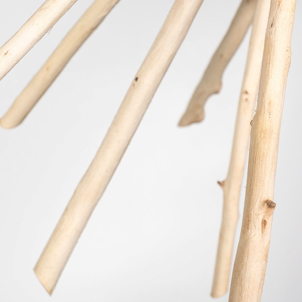 Mercana - Jules 25x25 Blonde Wood and Black Metal Six Bulb Chandelier Light - 68404_CLOSEOUT view 7