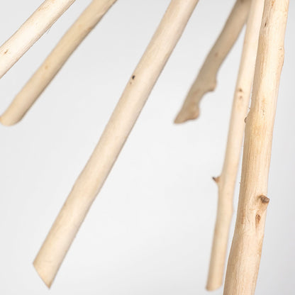 Mercana - Jules 25x25 Blonde Wood and Black Metal Six Bulb Chandelier Light - 68404_CLOSEOUT view 7