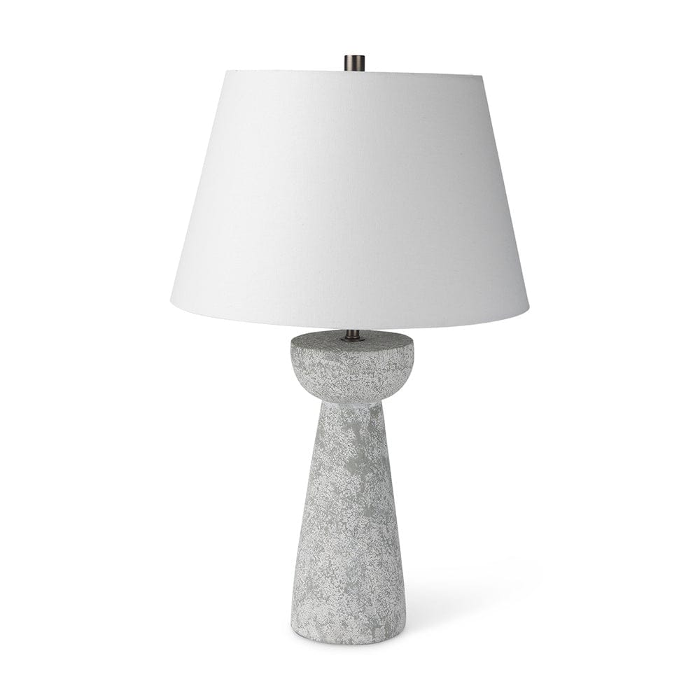 Mercana - Julia 16.0L x 16.0W x 27.0H Gray Antique Painted Cement Table Lamp - 69706 view 1