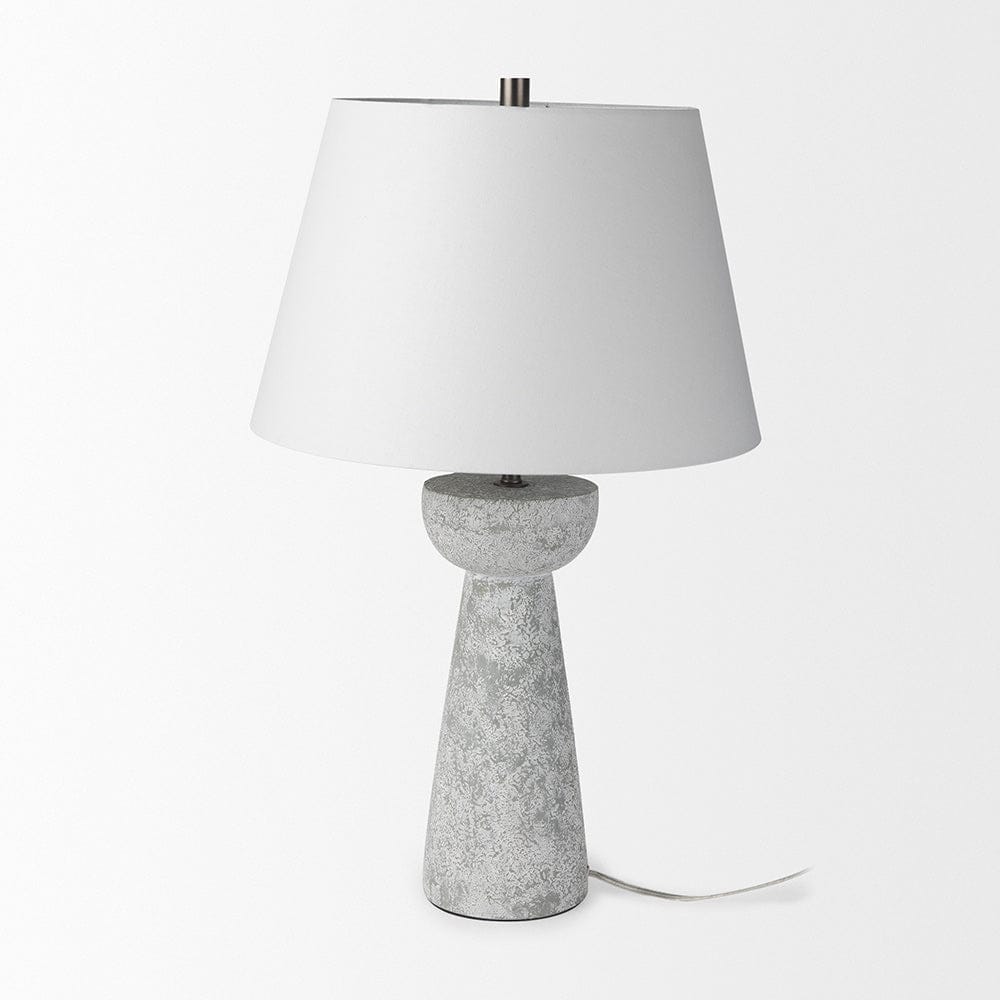 Mercana - Julia 16.0L x 16.0W x 27.0H Gray Antique Painted Cement Table Lamp - 69706 view 3