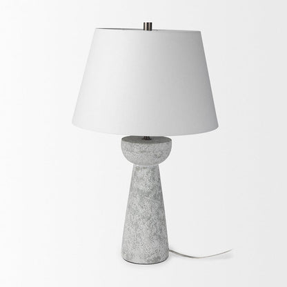 Mercana - Julia 16.0L x 16.0W x 27.0H Gray Antique Painted Cement Table Lamp - 69706 view 3