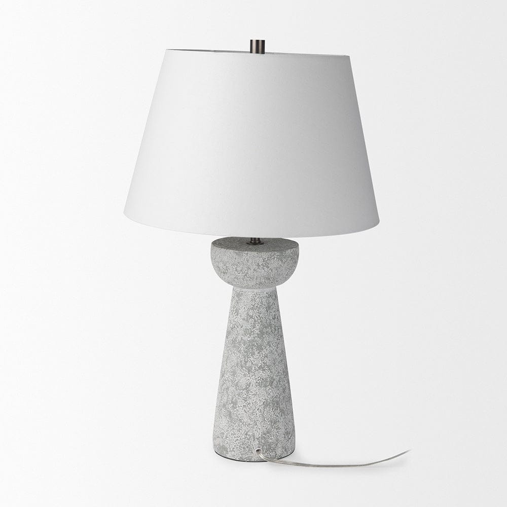 Mercana - Julia 16.0L x 16.0W x 27.0H Gray Antique Painted Cement Table Lamp - 69706 view 4