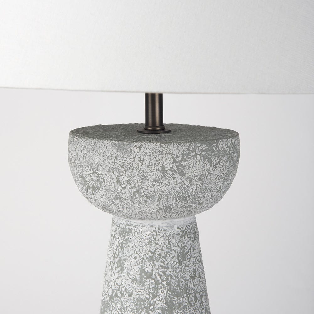 Mercana - Julia 16.0L x 16.0W x 27.0H Gray Antique Painted Cement Table Lamp - 69706 view 7