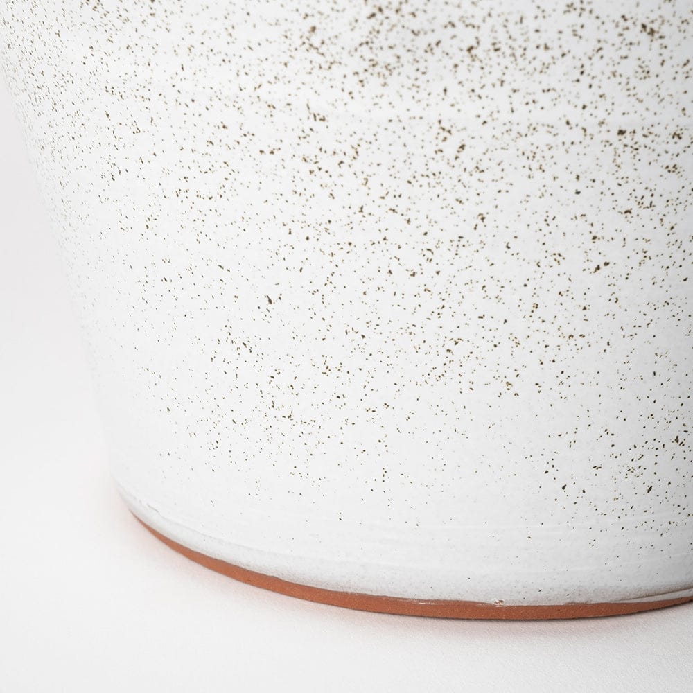 Mercana - Julian Large Glossy White Ceramic Spoked Vase - 68908 view 6