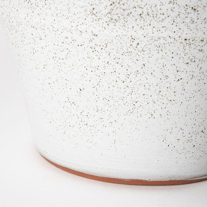 Mercana - Julian Large Glossy White Ceramic Spoked Vase - 68908 view 6