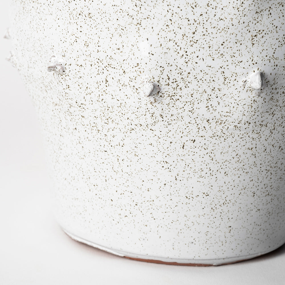 Mercana - Julian Small Glossy White Ceramic Spoked Vase - 68907 view 6