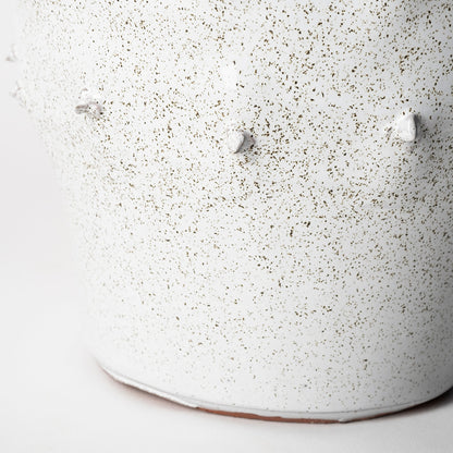 Mercana - Julian Small Glossy White Ceramic Spoked Vase - 68907 view 6