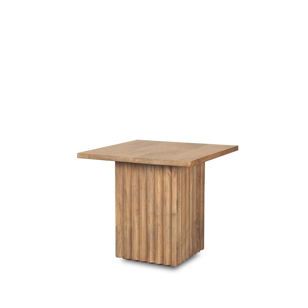 Mercana - June Light Brown Wood w/ Fluting Square Side Table - 70631 view 1