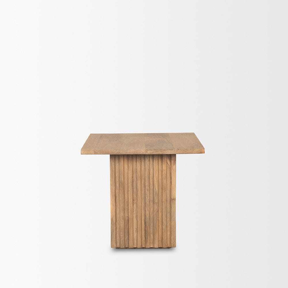 Mercana - June Light Brown Wood w/ Fluting Square Side Table - 70631 view 2