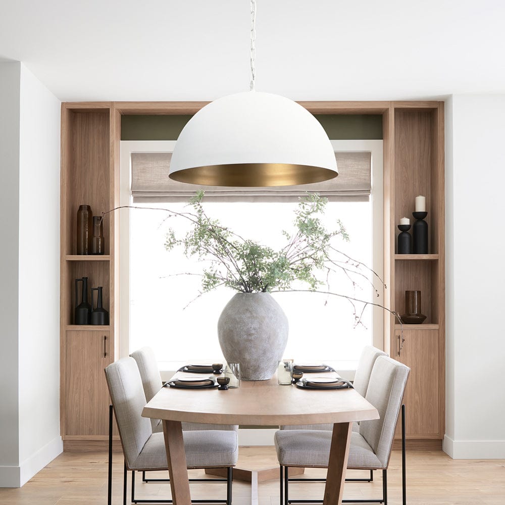 Mercana - Juniper 36" Round White Dome Pendant Light - 70103 view 7